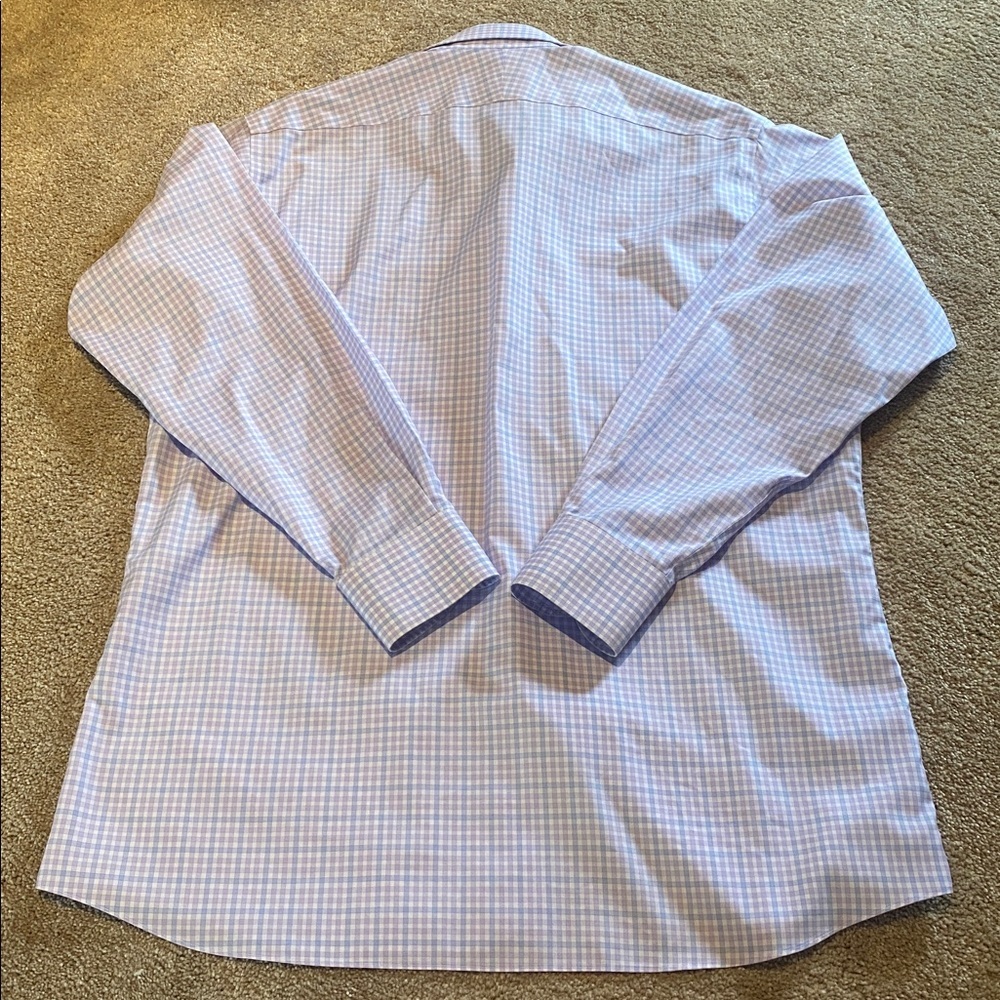 Proper Cloth Mayfair Wrinkle Resistant Lavender Blue Multi Check Size XL - Picture 10 of 10
